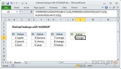 multiple vlookups in one formula.